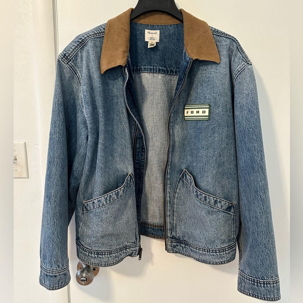 RARE Madewell x Ford Denim Jacket with corduroy collar size M